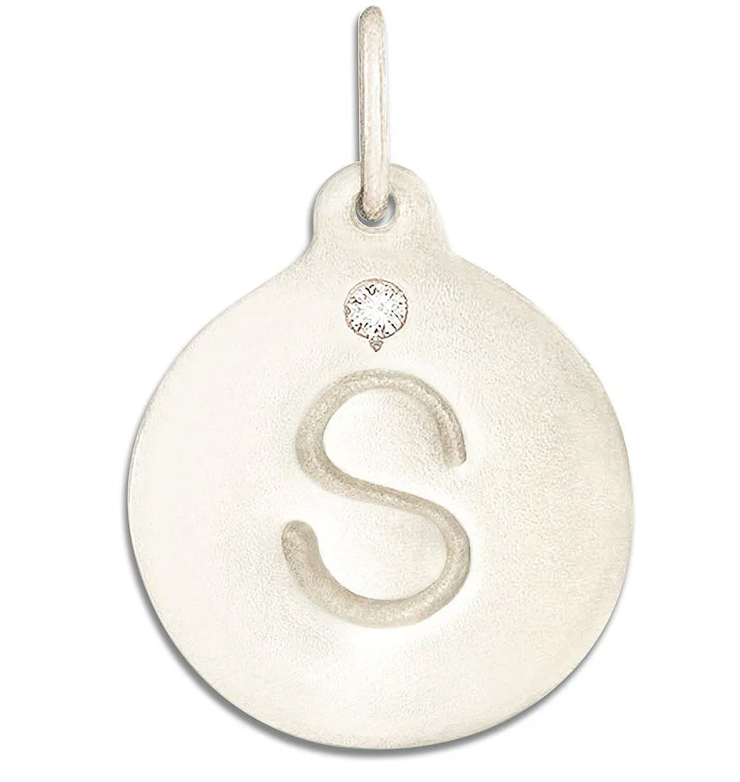 "S" Alphabet Charm With Diamond