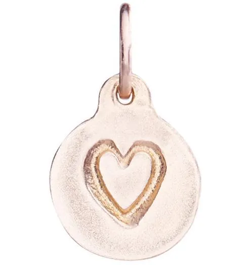 Small Heart Disk Charm