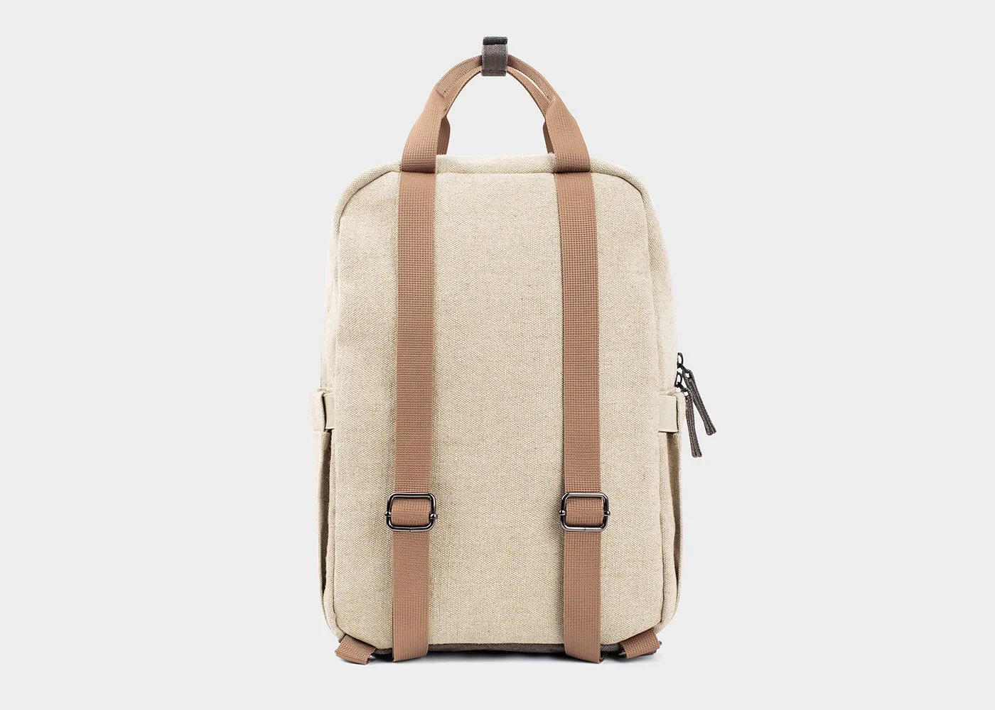 Small Hemp Backpack in Beige and Green