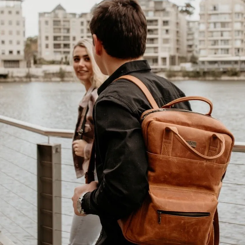 Tan Leather Goods - Charlie Backpack | Pecan