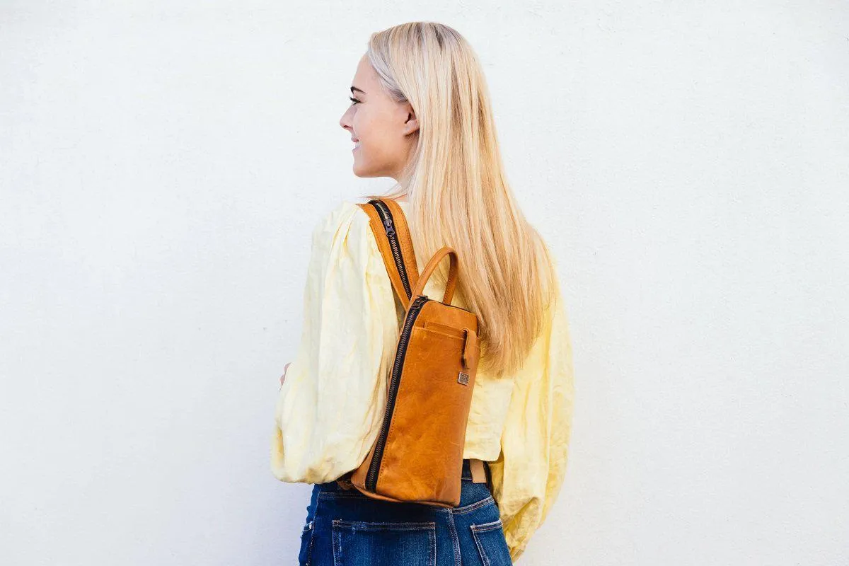 Tan Leather Goods - Olivia Leather Backpack | Toffee