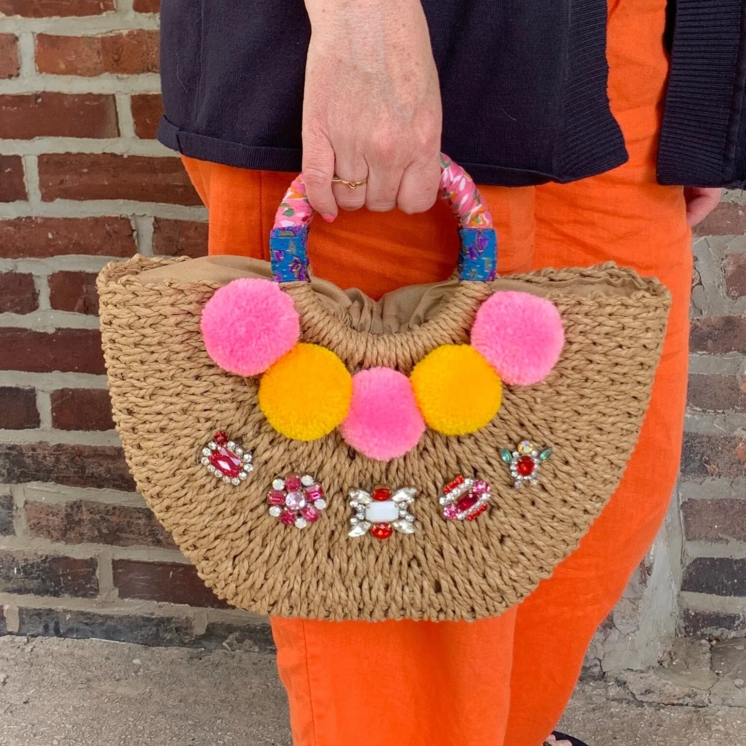 The Petunia Straw Handbag - One-of-a-Kind