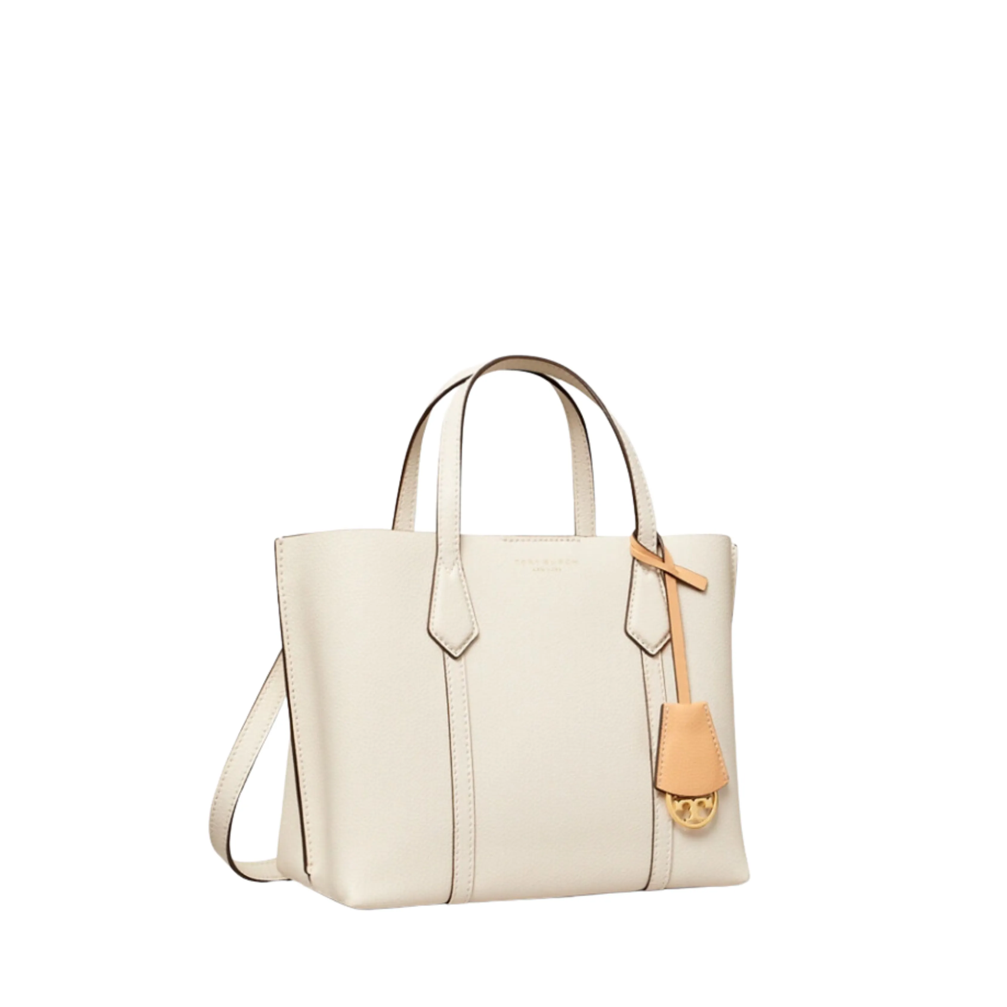 Tory Burch Small Perry Triple Compartment Tote- New Ivory