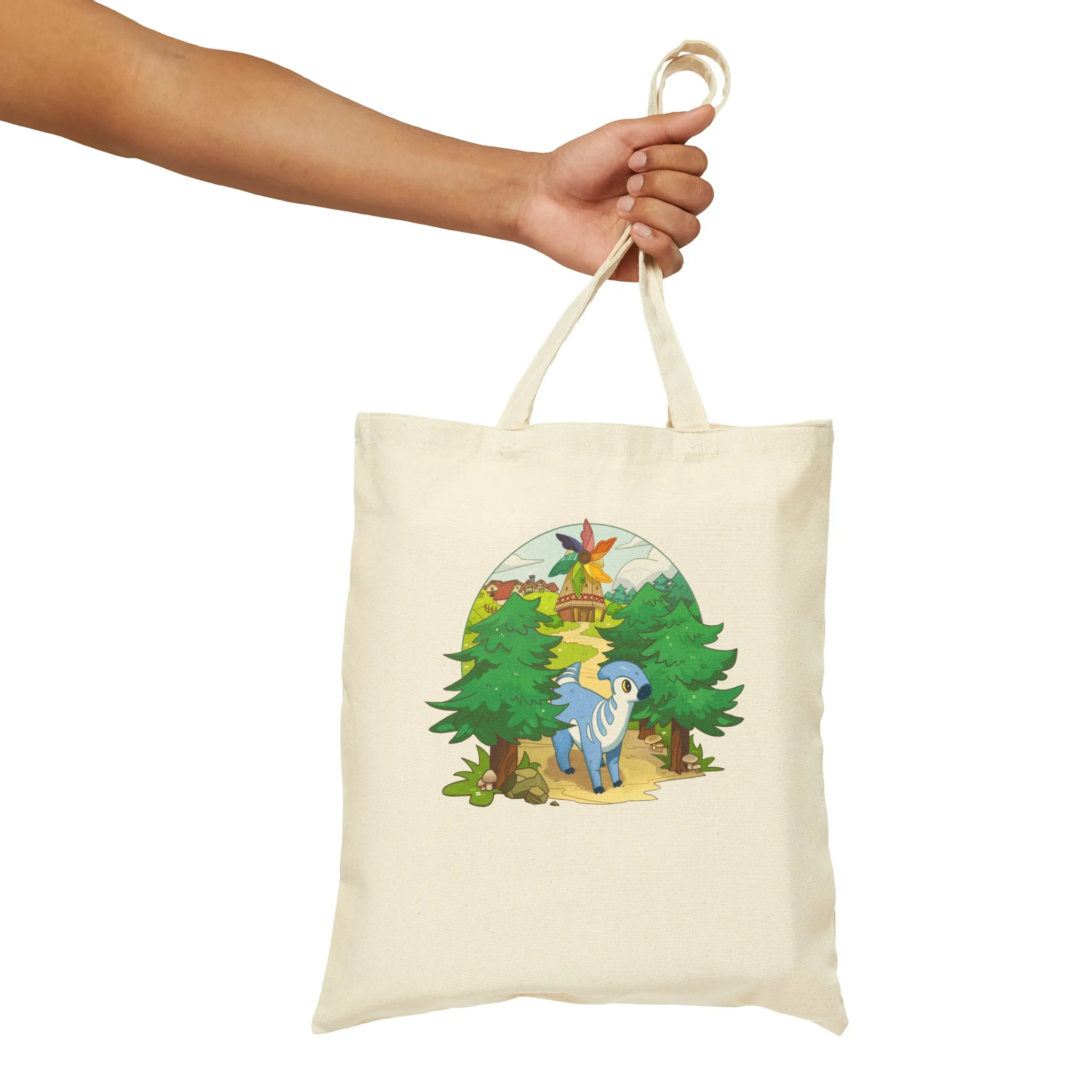 Walk by the Windmill - Cotton Canvas Tote Bag