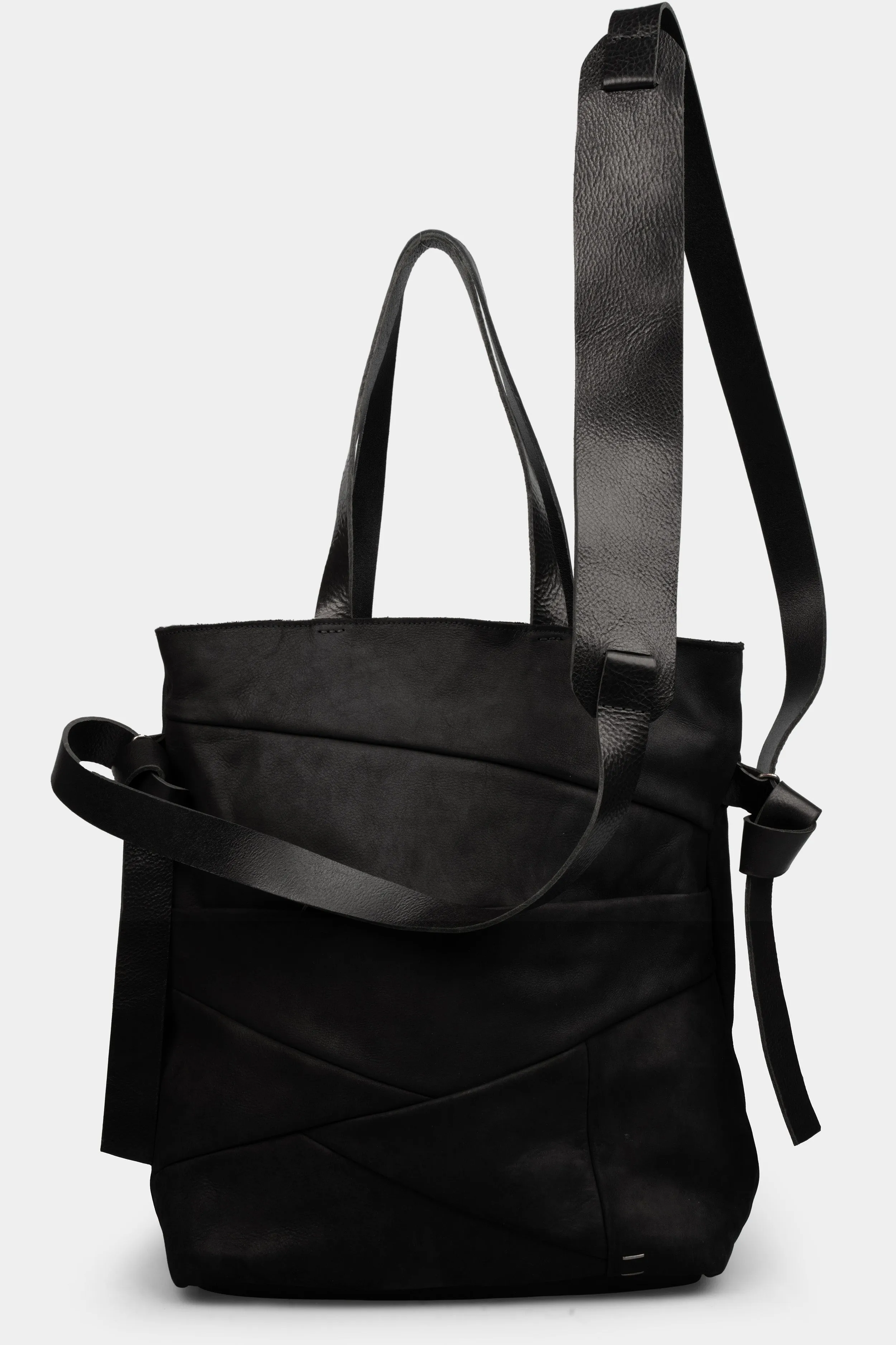 Waxed leather shoulder / tote bag