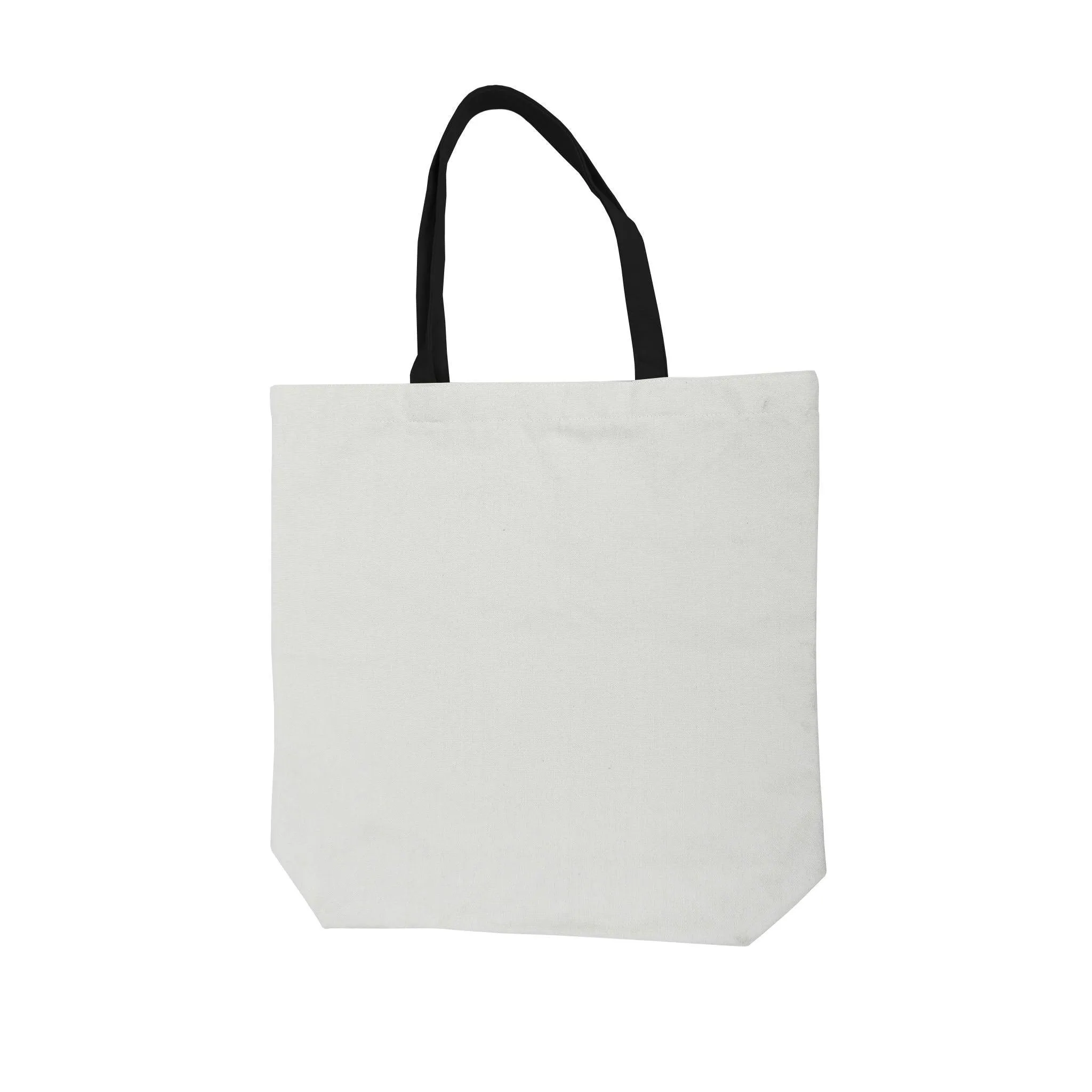 White w Black Handle Tote Bag